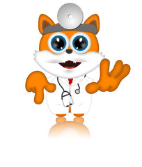 Marvin Cat Pet Veterinarien Cartoon Animal funny
