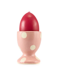 Egg in a egg holder isolated