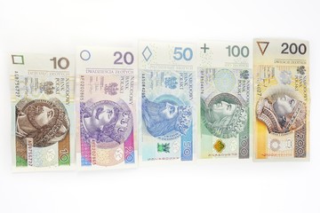 Polish banknotes all - obrazy, fototapety, plakaty