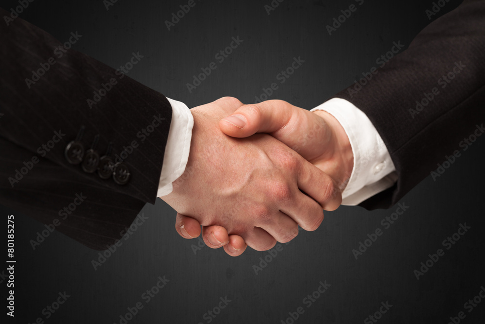 Wall mural business handshake