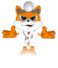Marvin Cat Pet Veterinarien Cartoon Animal angry