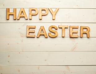 Easter wooden letter composition