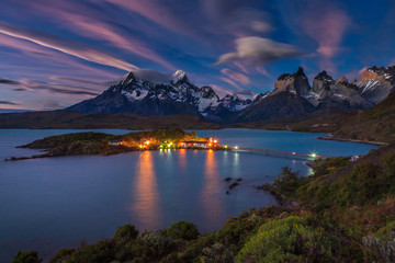 Lago Pehoe National Park Torres del Paine in southern Chile