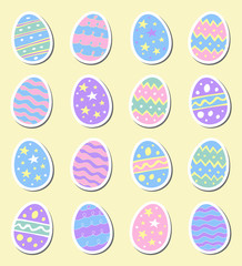 Hand Drawn Colorful Easter Eggs