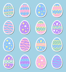 Hand Drawn Colorful Easter Eggs