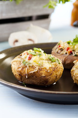 Baked stuffed mushrooms