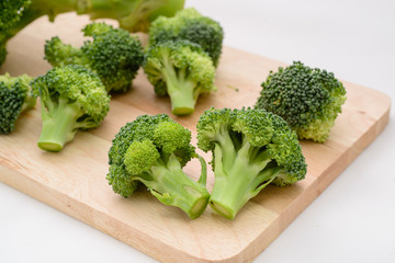 Fresh broccoli On a white background