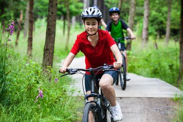 Healthy lifestyle - family biking