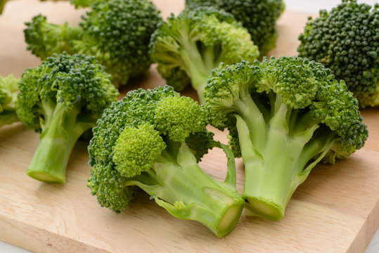 Fresh broccoli On a white background