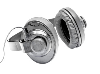 Headphones on a white background