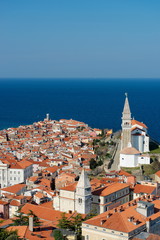 Fototapeta premium Picturesque old town Piran - Slovenian adriatic coast