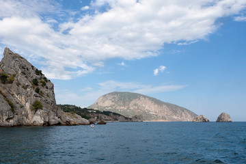 Fototapeta premium View of the coast of the Crimea in summer day