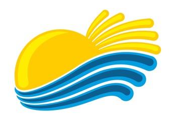 Sun and sea logo