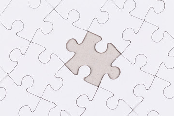 Obraz premium white jigsaw puzzle
