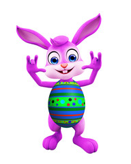 Easter bunny with funny pose