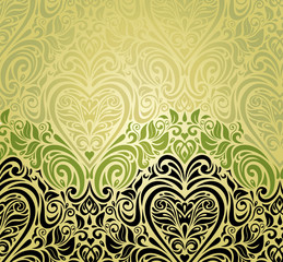 Green vintage invitation background
