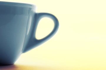 Blue cup handle