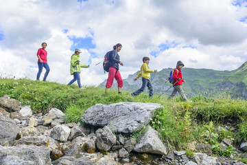 Beim Wandern in den Bergen