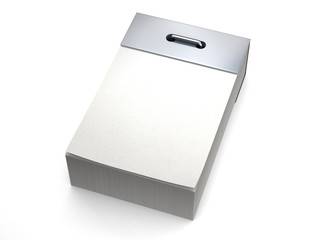 Tear-off calendar isolated on white