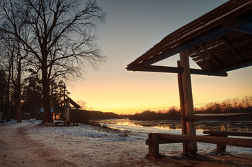 sunset with the smell of spring