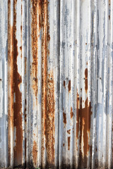 Rough painted metal wall