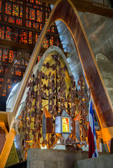 Interior of Basilica la Altagracia in Dominican Republic
