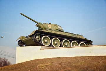 Soviet T-34 tank. Weapons of World War II