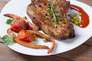 Closeup of grilled steak