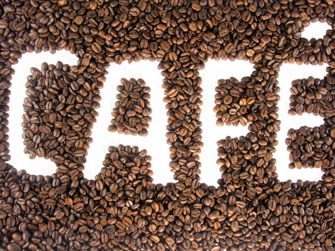 Fototapeta coffee french embossed beans