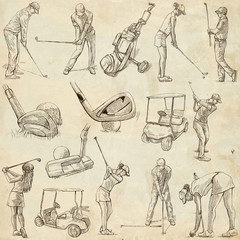 Golf and Golfers - Hand drawn pack - 80204431