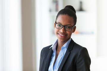 Portrait of a young African American business woman - Black peop