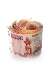 Russian five-thousandth banknotes..