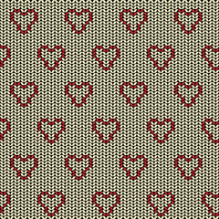 Fabric seamless background pattern with love heart