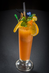 Orange juice with mint