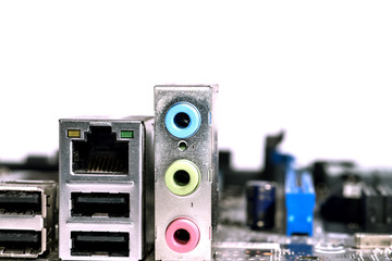 audio inputs to the computer motherboard