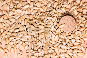 Close up of sunflower seeds