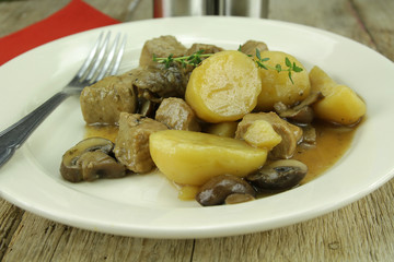 sauté de porc aux chamignons