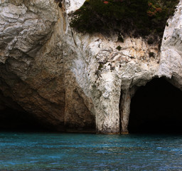 Blue caves on Zakynthos island