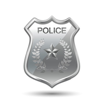 Police Badge isolated on white background