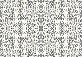 Abstract seamless geometric islamic wallpaper pattern