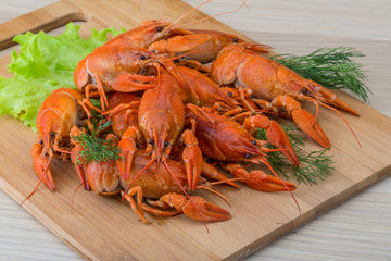 Boiled crayfish