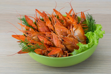 Boiled crayfish