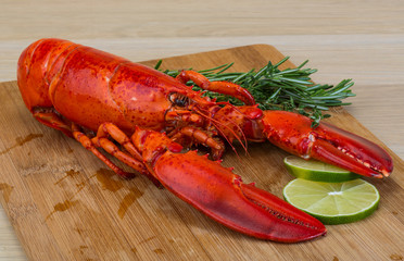 Boiled lobster