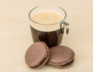 Coffee with macaroons