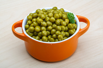 Green canned peas