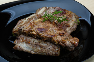 Roasted pork ribs