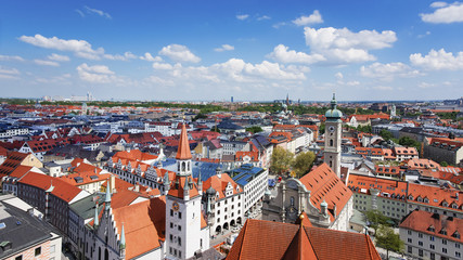 Munich city center skyline