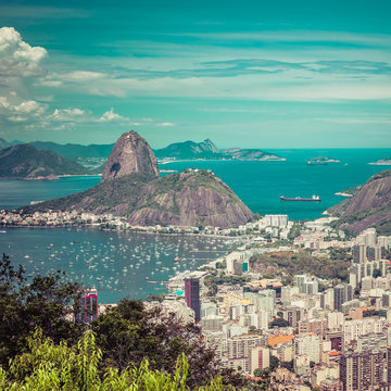 Beautiful skyline view of Rio de Janeiro, Brazil