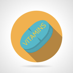 Flat color vector icon for sports vitamins