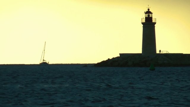 Majorca, lighthouse sunset at Port d&acute;Andratx